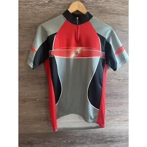 Santini Mens Cycling Jersey Red Size L SMS pockets